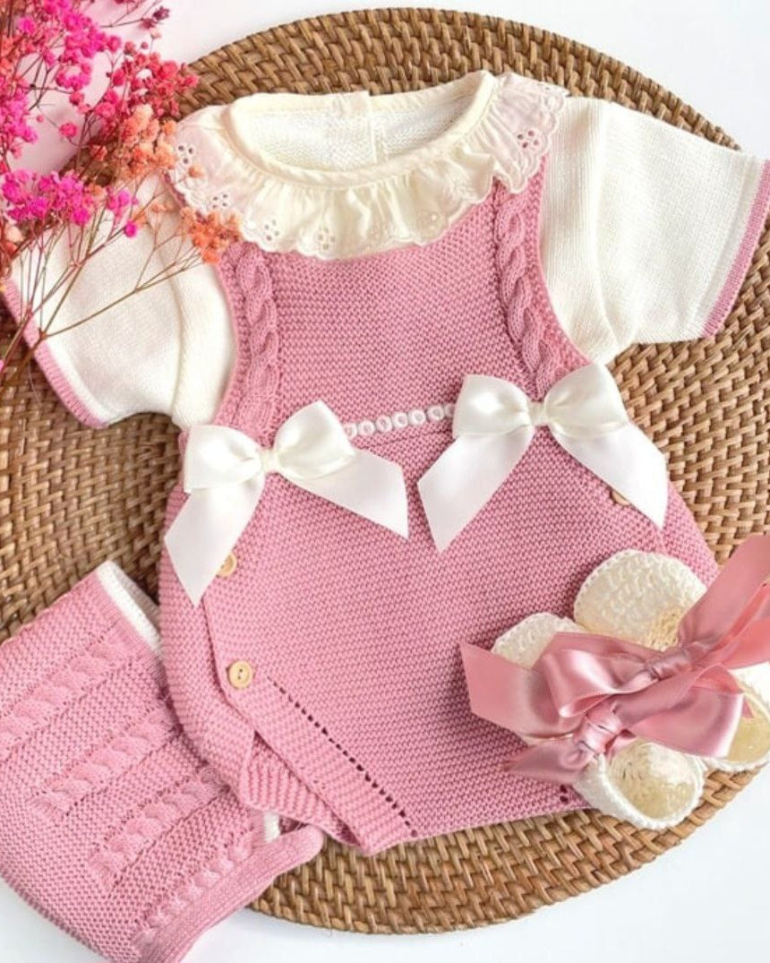 Ranita Paula Rosa Viejo con Beige