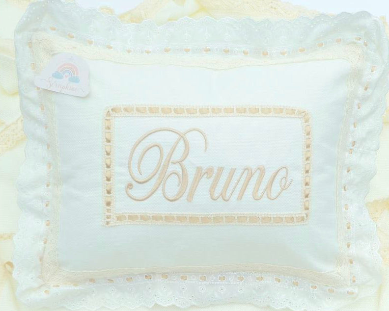 Almohada Beige personalizada para bebé
