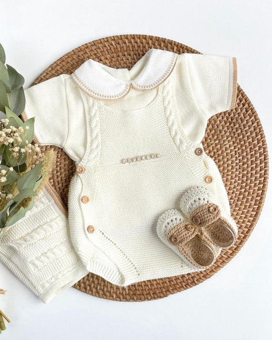 Ranita Paula Beige con Detalles Camel