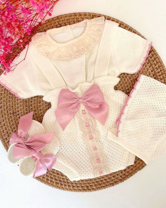 Ranita Adriana Beige con Rosa Viejo