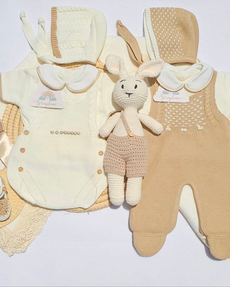 Canastilla de Recibimiento Beige & Camel