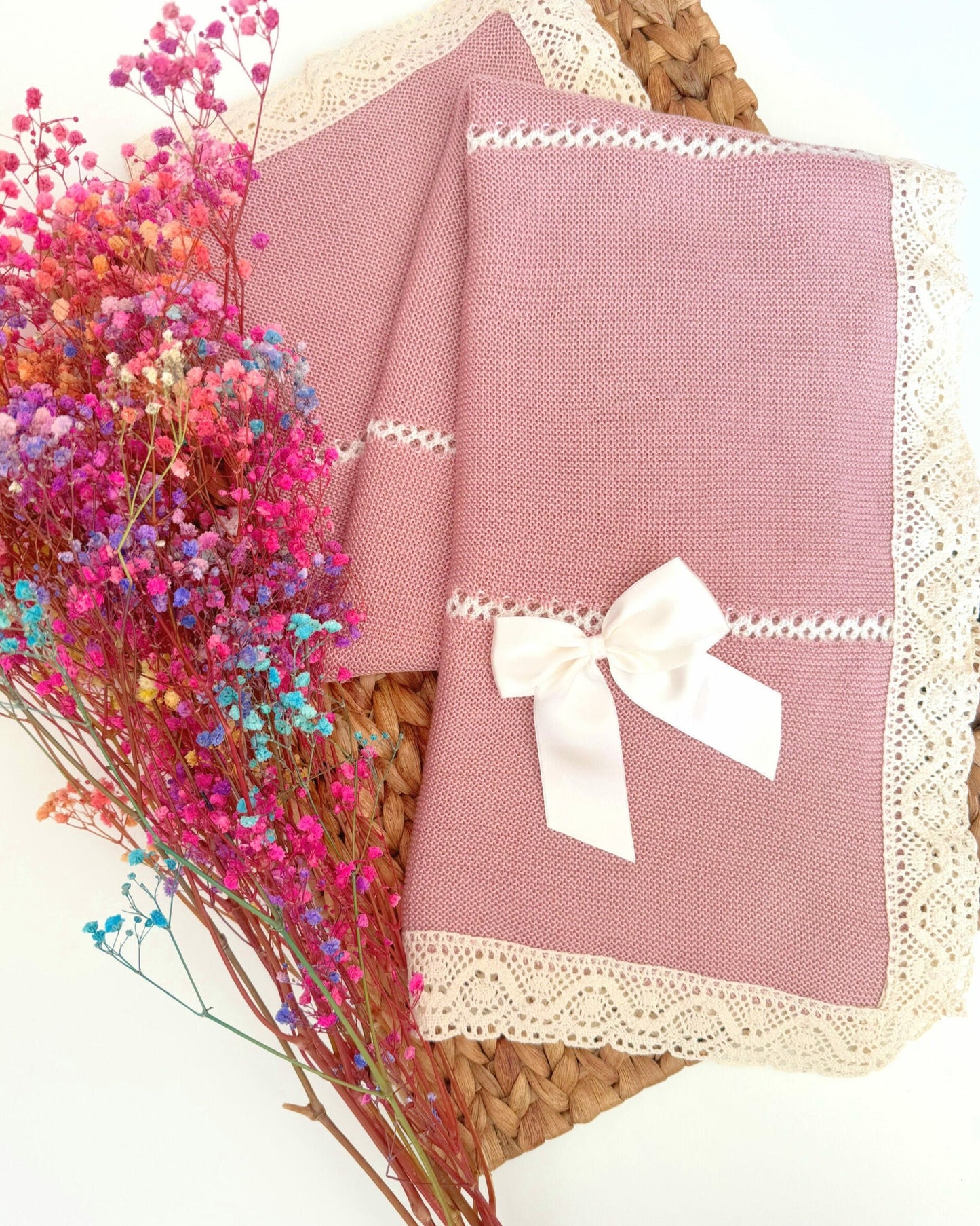 Manta Gala Rosa Viejo Perla