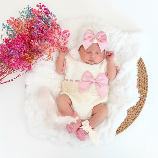 Salida de clínica beige y rosa viejo